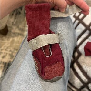 Outdoor Dog Shoes - Red and gray